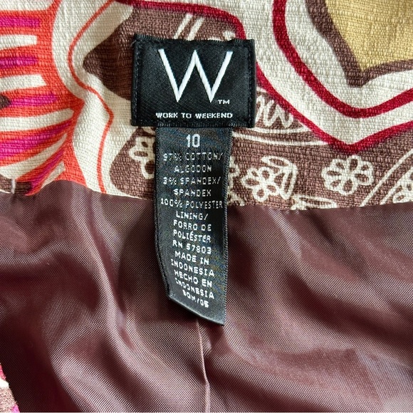 W Work to Weekend Blazer Boho Patchwork Print Statement Fall Jacket, Size: 10 - Picture 11 of 11